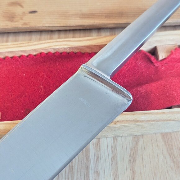 Vintage SwordMakers Guild of Austria 10" Chef’s Knife w/ Original Wood Box - Picture 6 of 10